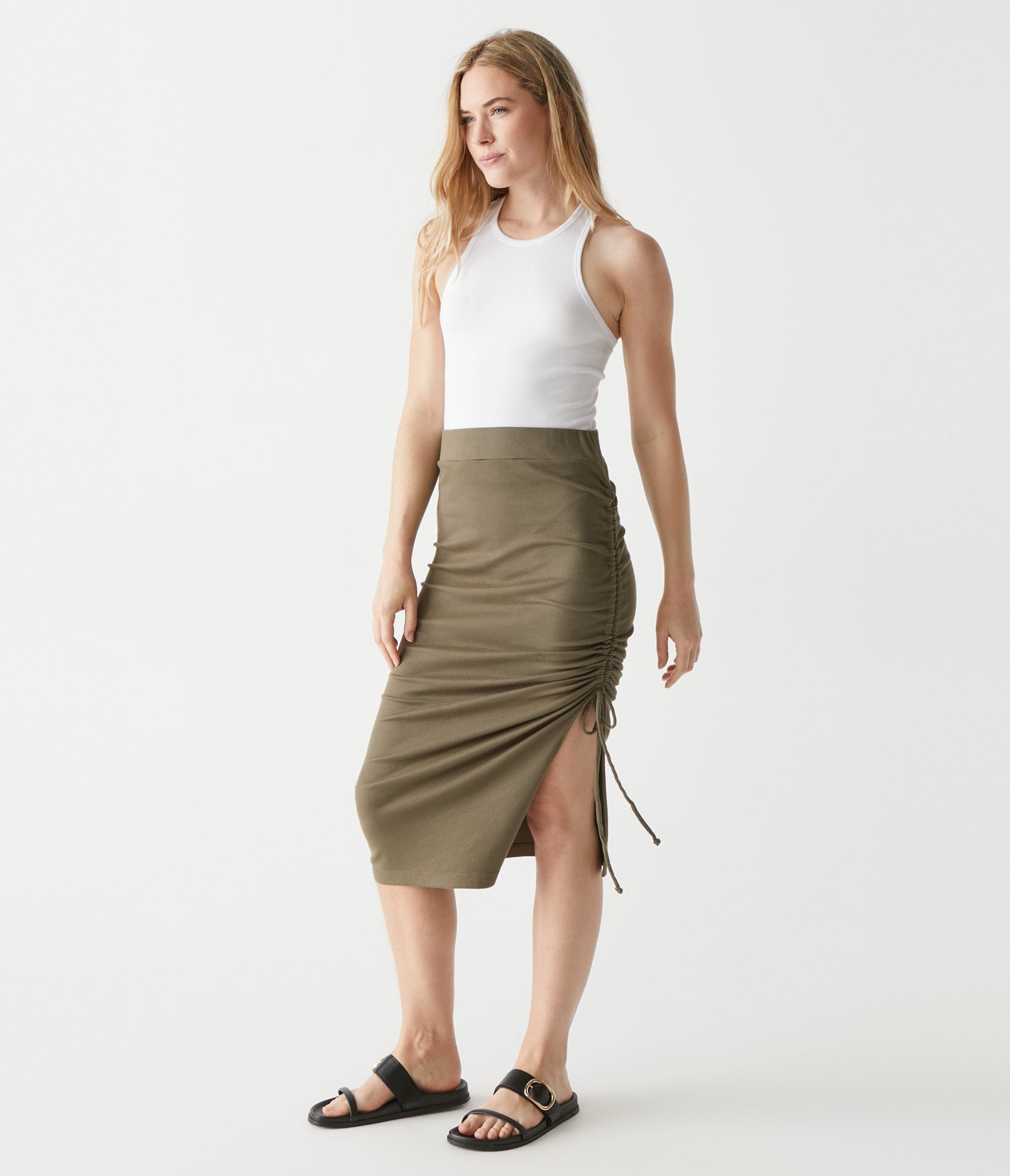 Lisa Marie Ribbed Midi Skirt