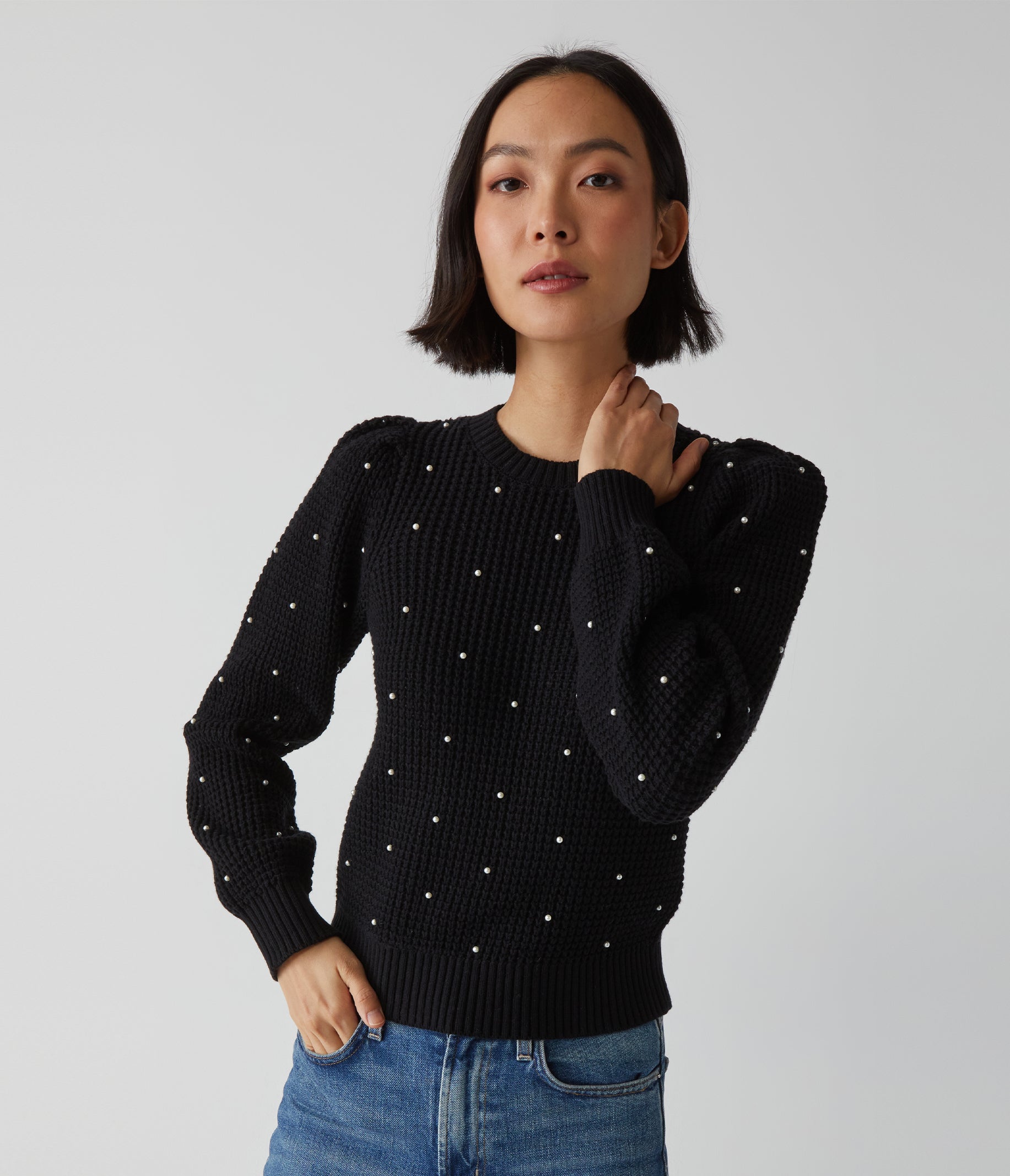 Womens clearance pearl sweater